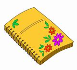 Notebook with flowers