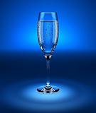 glass goblet with fresh sparkling water
