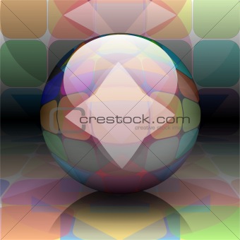 Colorful ball on abstract background
