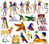 Various themes of ancient Egypt - vector