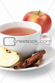Apple tea with cinnamon