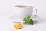 Lemon balm tea with lemon