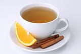 Orange tea with cinnamon