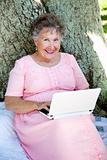 Senior Woman With Netbook