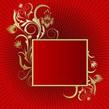 Red  background with   frame