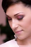 make up to the beautiful brunette young lady bride