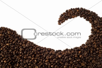 spiral of coffee beans