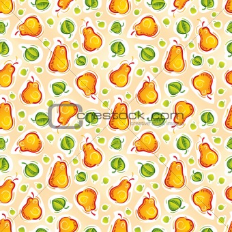 Pear seamless pattern