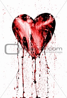 bleeding broken heart