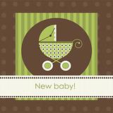 New baby arrival card, vector