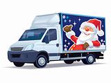 Christmas delivery truck
