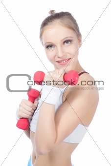 beautiful woman  in fitness