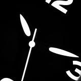 Black and white clock.
