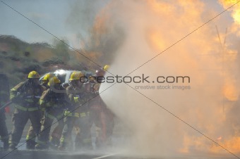 Fire training exercise