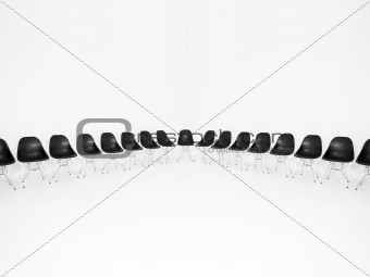 Row of Black Chairs