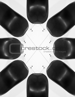 Black chairs from above