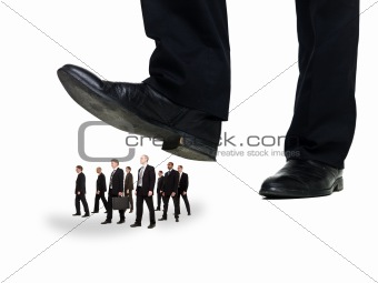 Group of Businessmen under a sole