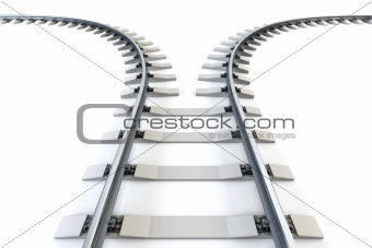 diverging railway