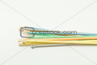 Colorful knitting needles