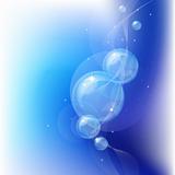 Blue bubbles background. 