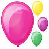 Vector Realistic colorful balloons. Eps10.