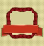 Vintage frame with ribbon and space for text.