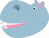 cartoon hippo head