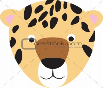 leopard or cheetah cartoon face