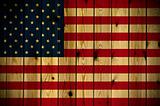 Wooden USA flag