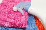 Cleaning supplies isolated