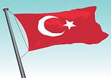 vector flag of Turkey