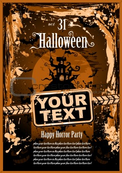 Halloween Grunge Style Flyer 