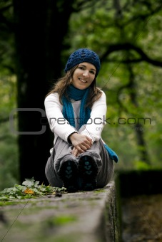 Happy young woman in nature