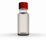 Medical bottle of warm-grey color glass