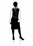 Businesswoman silhouette