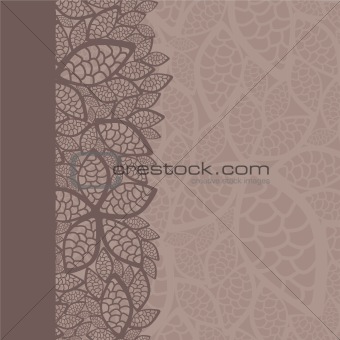 Leaf pattern border and background