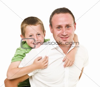 Happy Father and son