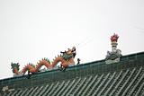 dragon on roof of chinese temple
