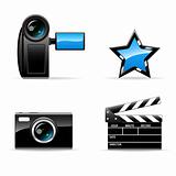 Video and photo icons