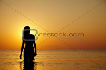 Silhouette at sunset
