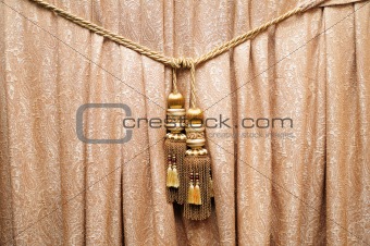 Golden curtain with vassel
