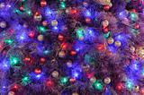 Christmas ornaments on tree