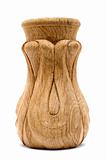 Wood carving vase