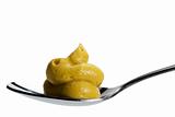 mustard on a spoon