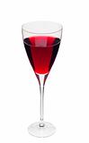 red wine in glass isolated on white background 