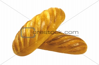 tasty bread isolated on white background