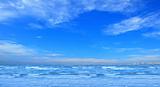 ocean and perfect blue cloud sky