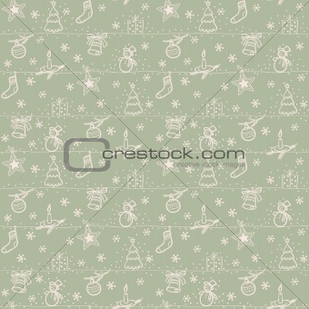 Christmas seamless vector background
