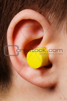 yellow earplug
