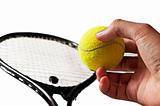 Ball and tennis racket